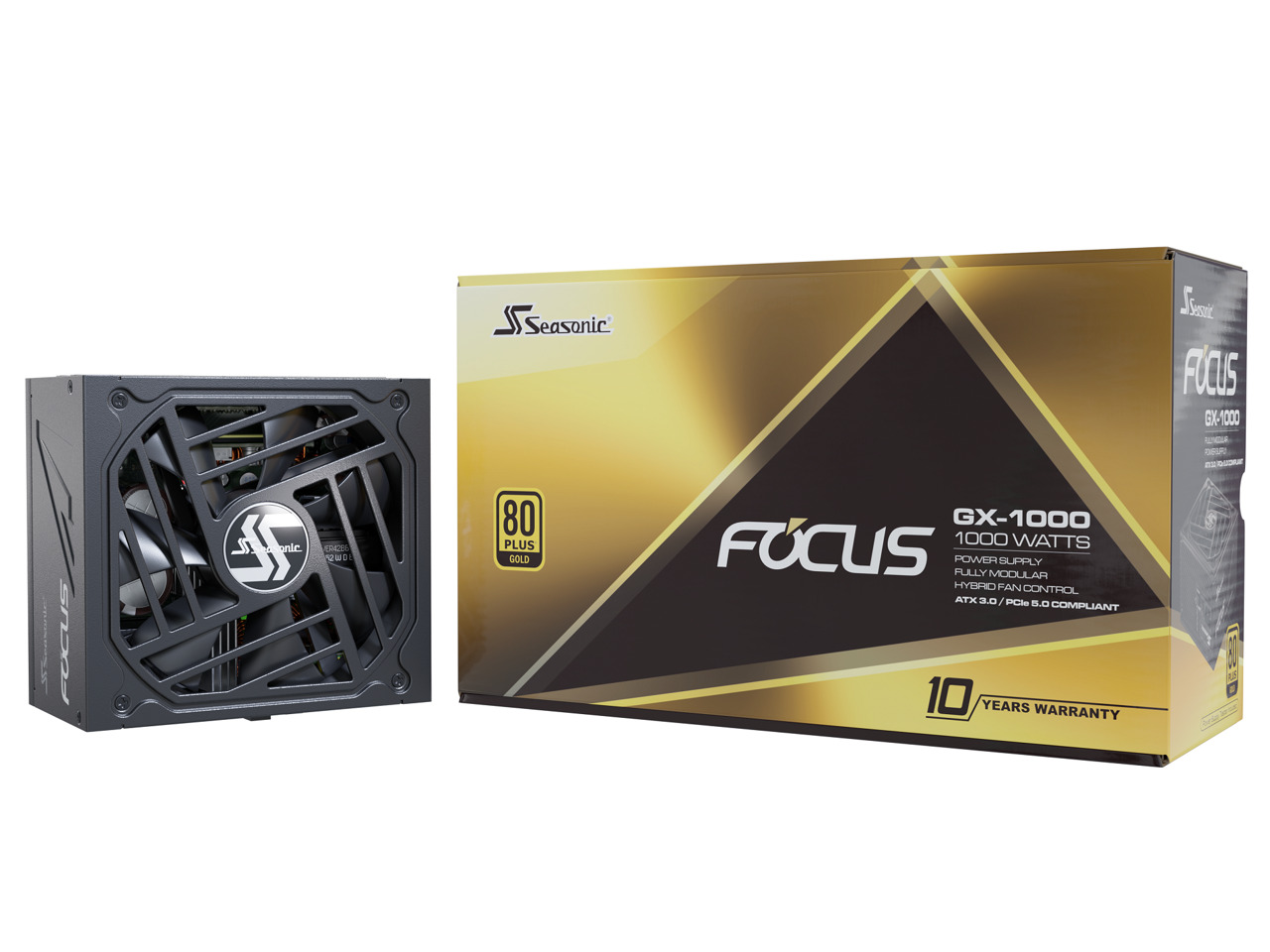 Seasonic FOCUS V3 GX-1000, 1000W 80+ Gold ATX Fully Modular Power Supply PSU