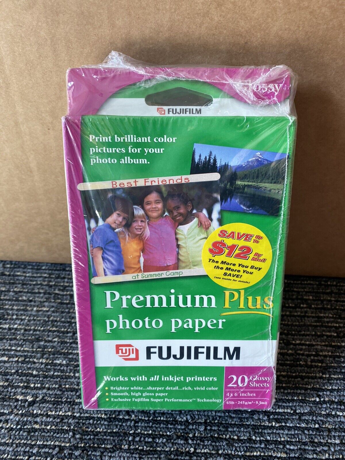 FujiFilm Inkjet Premium Plus Paper Glossy 4 x 6  4 Packs of 20 NEW