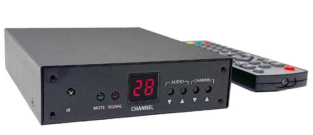 Professional RF Coax To RCA Video Audio Demodulator NTSC Cable TV Tuner 