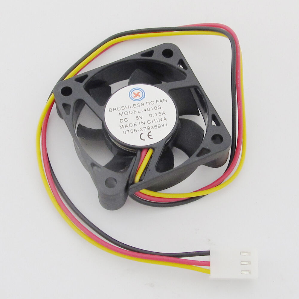 5pcs Brushless DC Cooling Fan 40x40x10mm 40mm 4010 7 blades 5V 3pin Connector