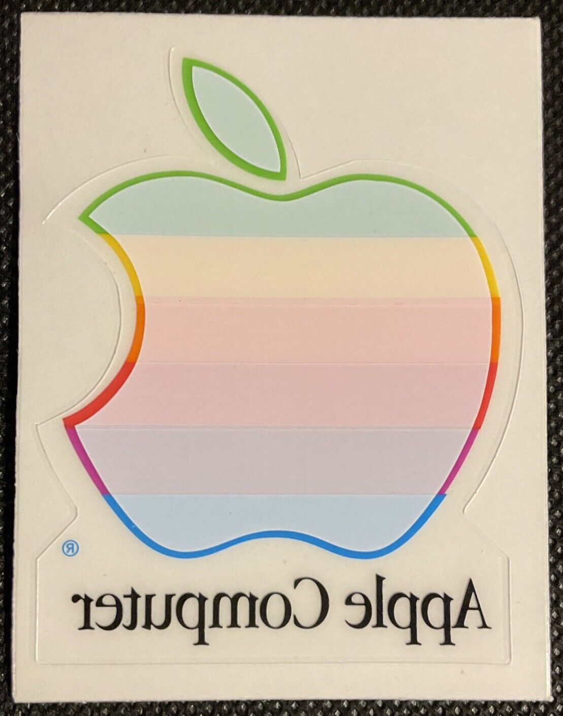 Vintage 1980’s APPLE Computer Rainbow Logo Window Cling DECAL NEW Unused NICE