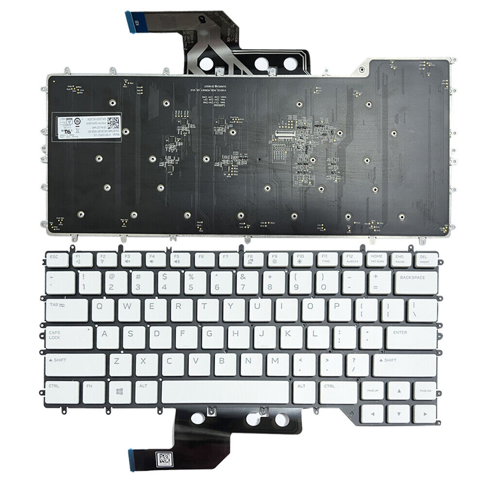 Laptop For Dell Alienware White W/Backlit US 2020 Keyboard M15 R2 R3 R4 0Y00RH