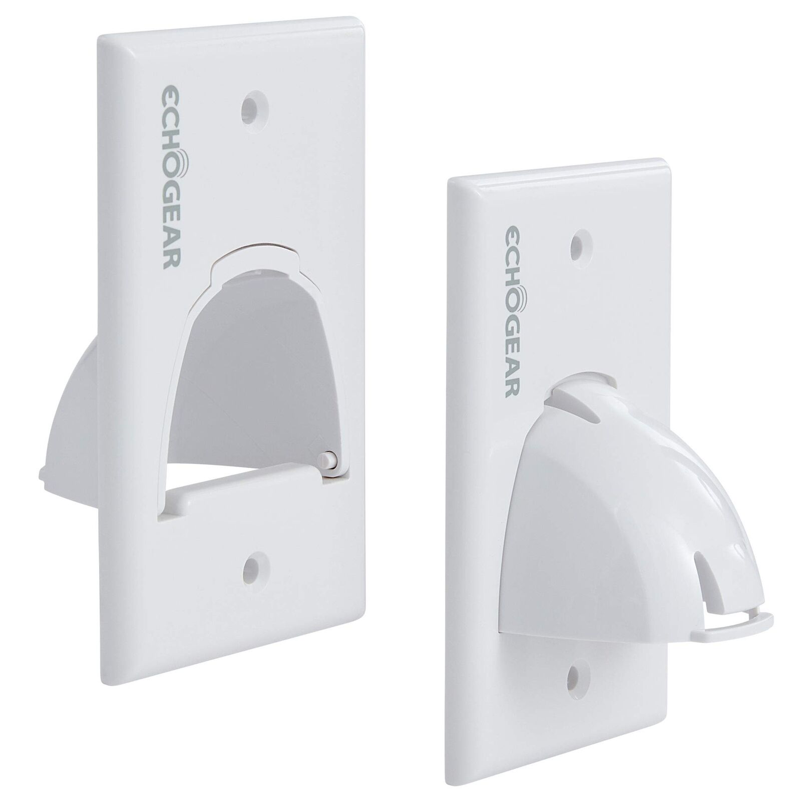 ECHOGEAR White in Wall Cable Hider for Wall Mount TV - Single Gang Pass Through