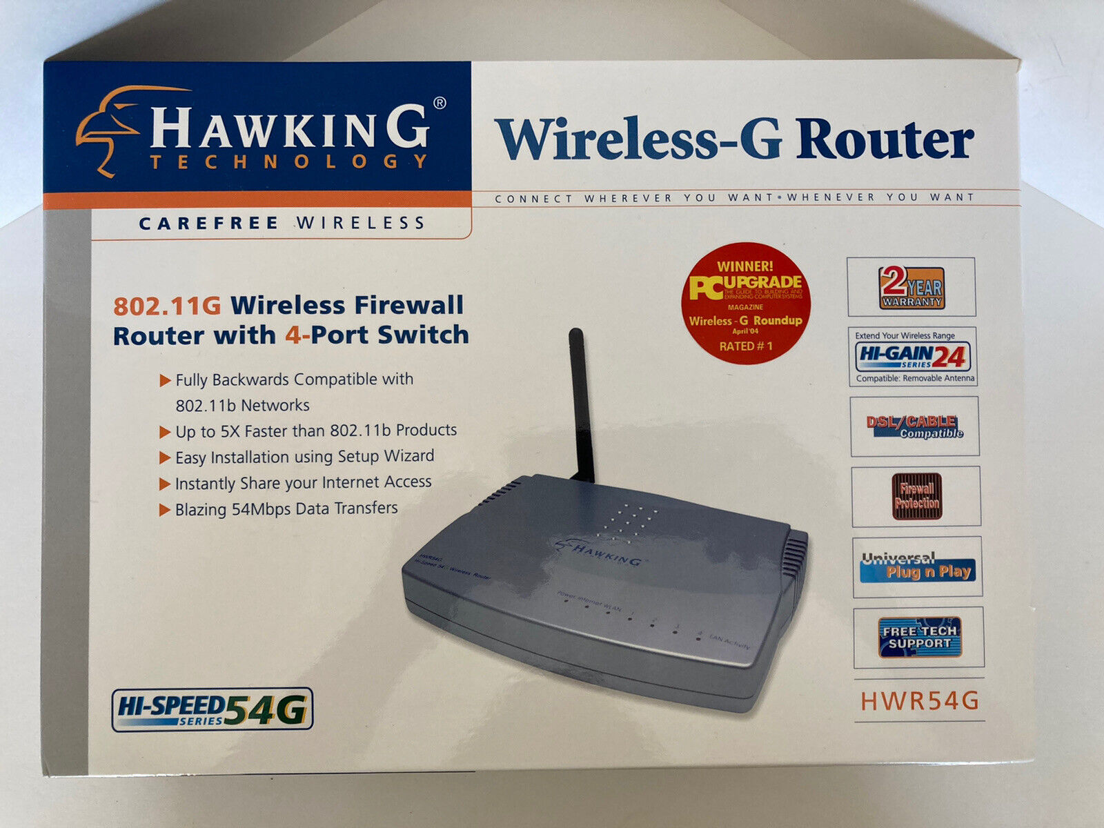 Hawking Technology Wireless-G Router HWR54G