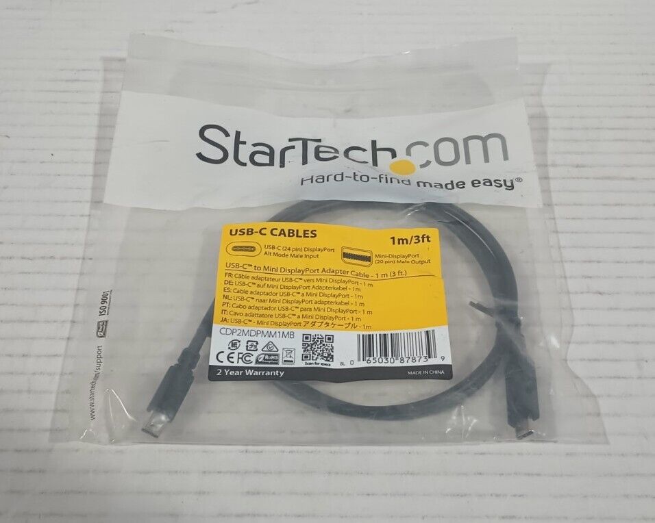 StarTech.com CDP2MDPMM1MB 1m / 3.3ft USB-C to Mini DisplayPort DP Cable 4K 60Hz