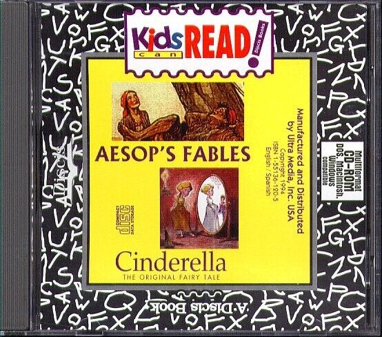 Discis: Aesop\'s Fables & Cinderella (CD, 1994) for Win/Mac - NEW in Jewel Case