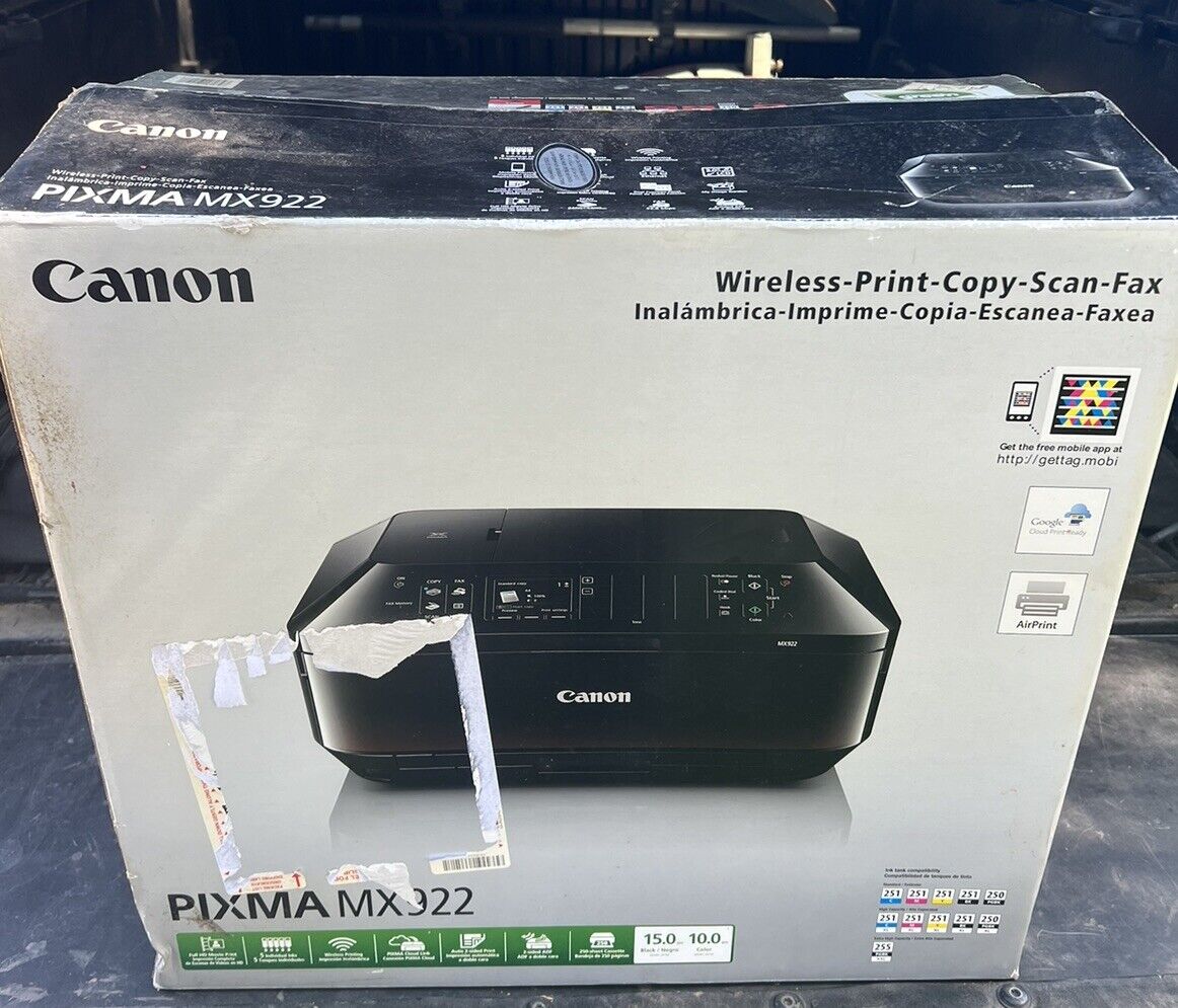 Canon PIXMA MX922 Wireless All In One Inkjet Printer  New