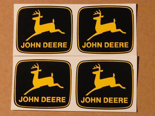 4 JOHN DEERE 2 inch 2-legged Yellow Deer DECALS Tractor  J1992