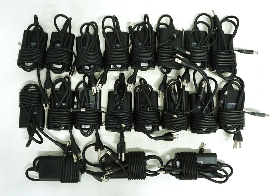 Lot of 19 Dell Latitude 65W Charger AC Power Adapter LA65NM130 3480 7470 7480