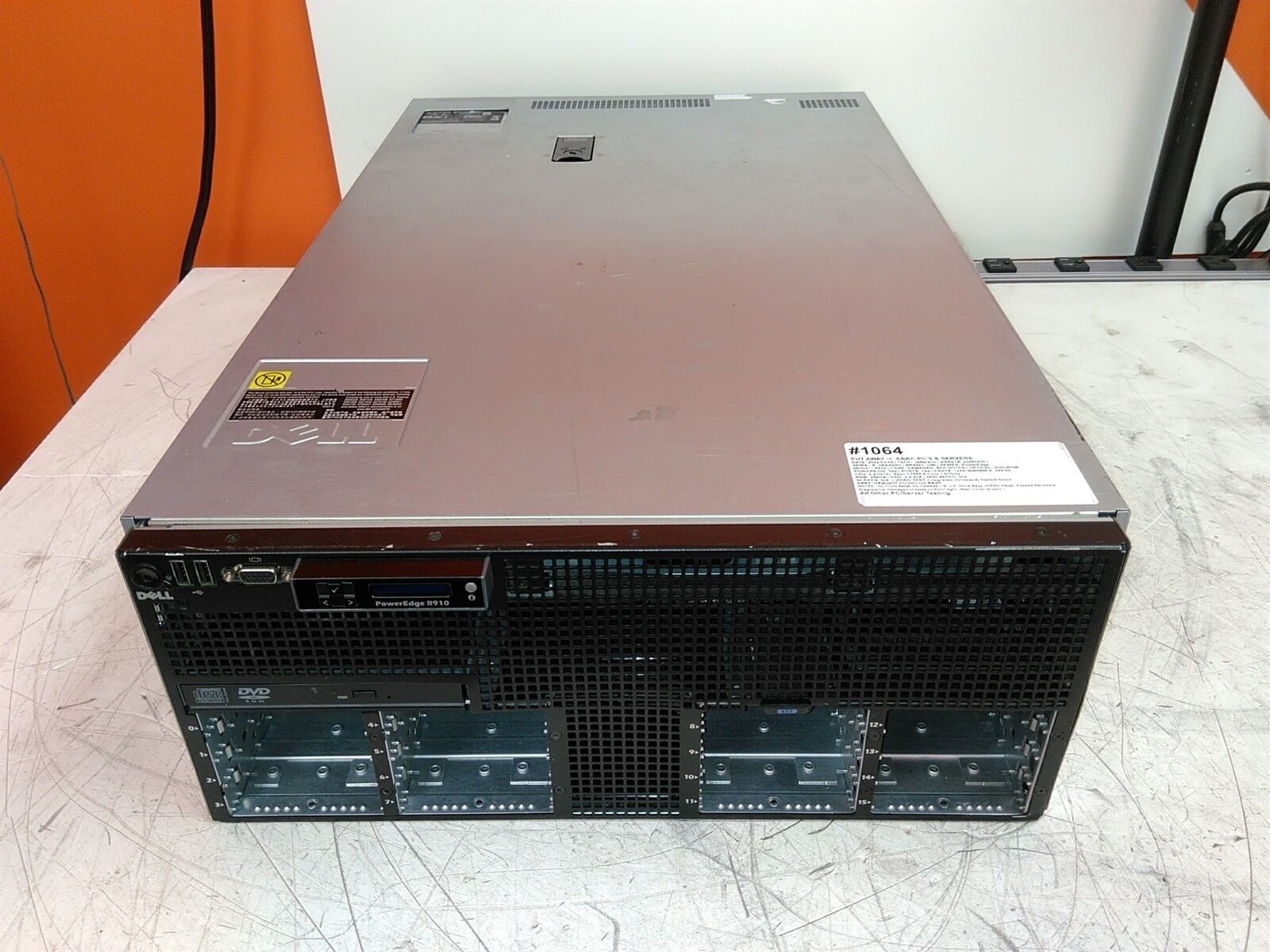 Dell PowerEdge R910 Server 2x Xeon 8-Core 1.87GHz 256GB 0HDD 4*PSU Damaged AS-IS
