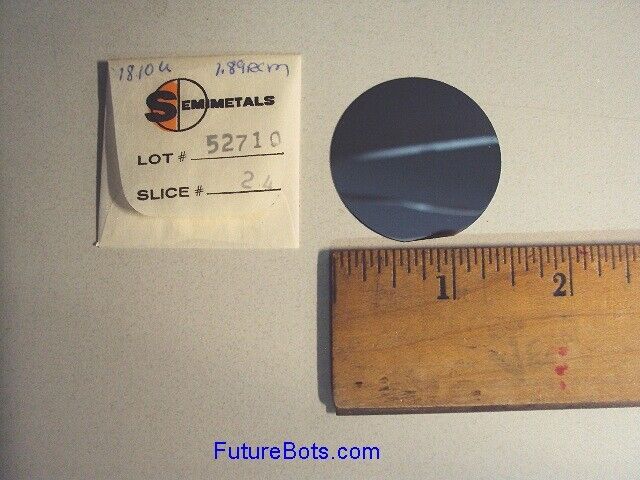 1960\'s Space Race SemiMetals 1.5 inch Silicon Wafer, N/N+, NOS, RARE 