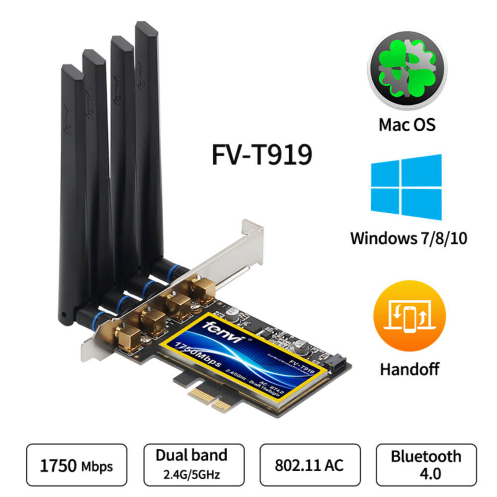 PCI-E WiFi Card MacOS Hackintosh PC Windows BCM94360CD WiFi Bluetooth Adapter 
