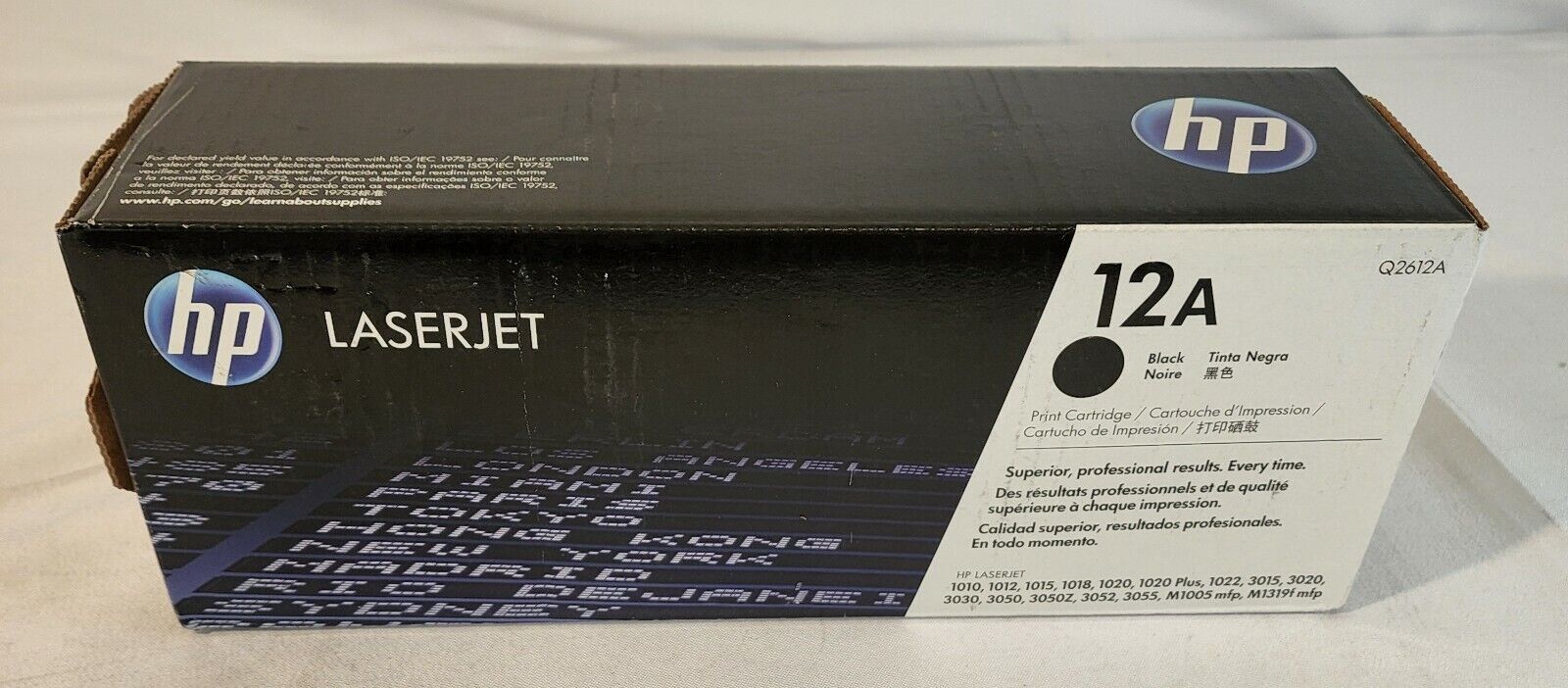 HP Q2612A 12A Black Cartridge For 1010 Genuine New OEM Sealed Bag Open Box