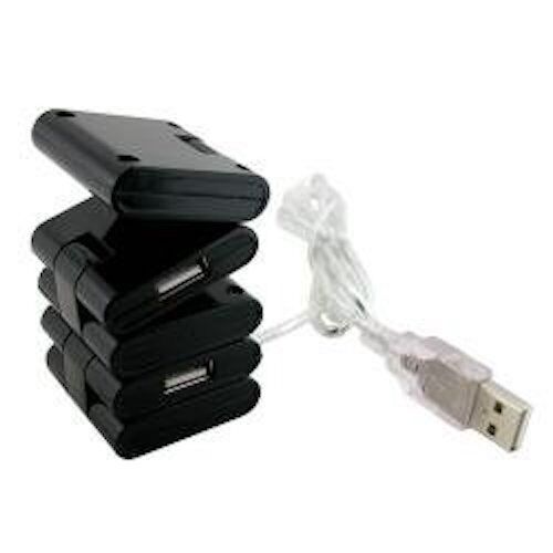 made by humans USB 2.0 extension Station hub PC MP3 BLACK 4 port #476