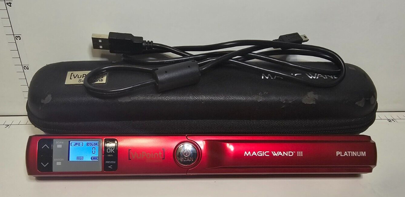 VuPoint Solutions Magic Wand III Platinum - Red Pre-Owned