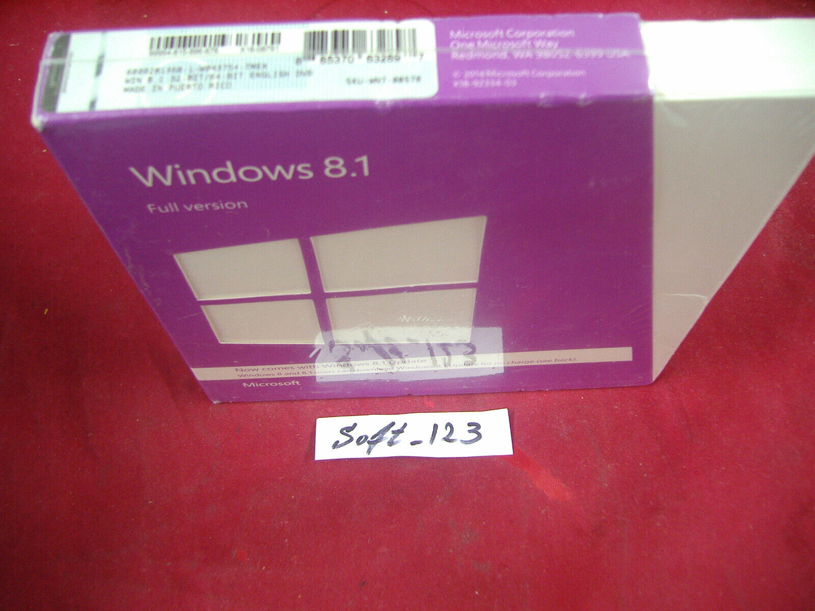 Microsoft Windows 8.1 Full English Version 32 & 64 Bit DVDS =NEW SEALED BOX=