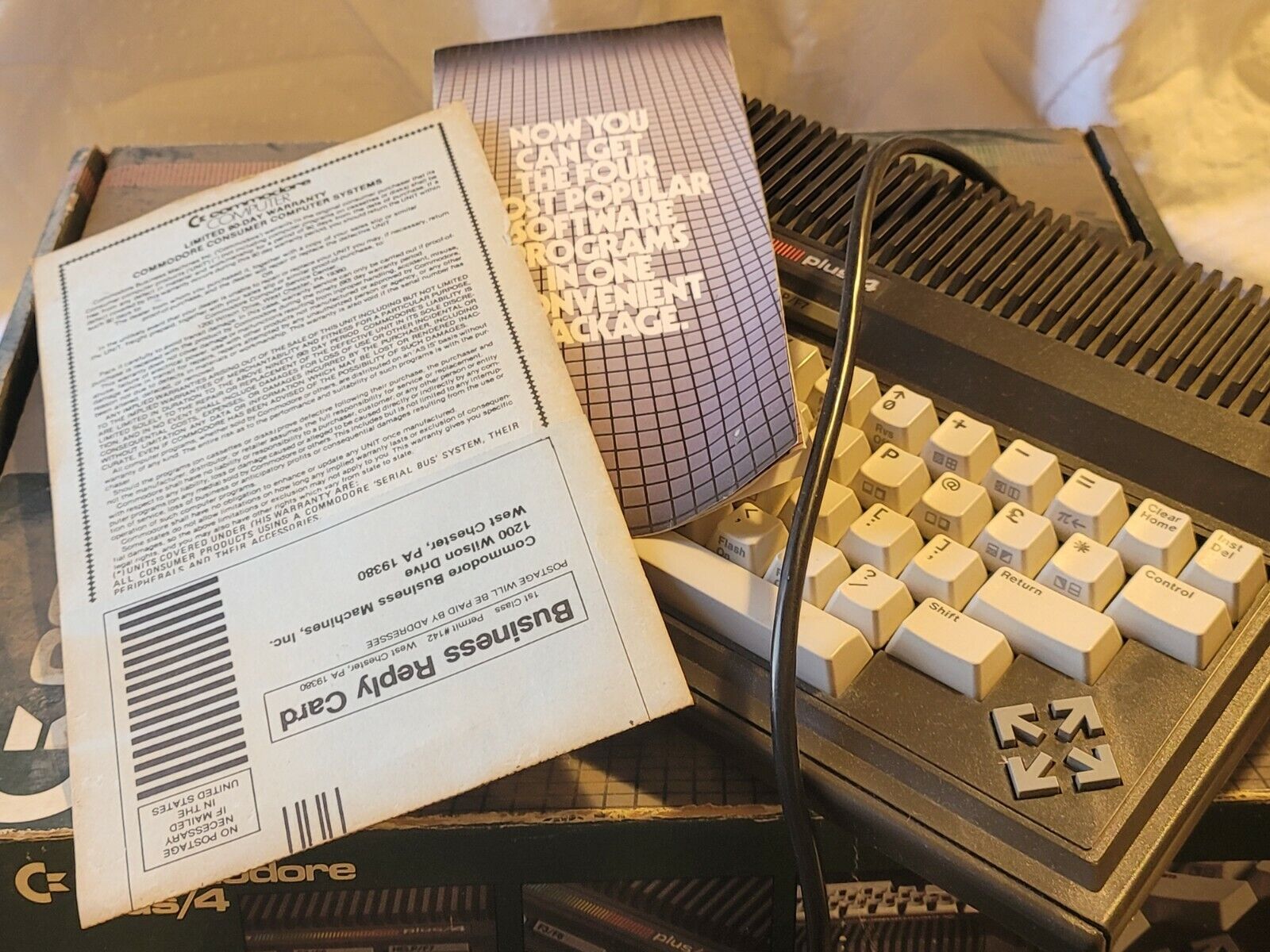 Commodore plus/4 with Original Box Tested Powers On