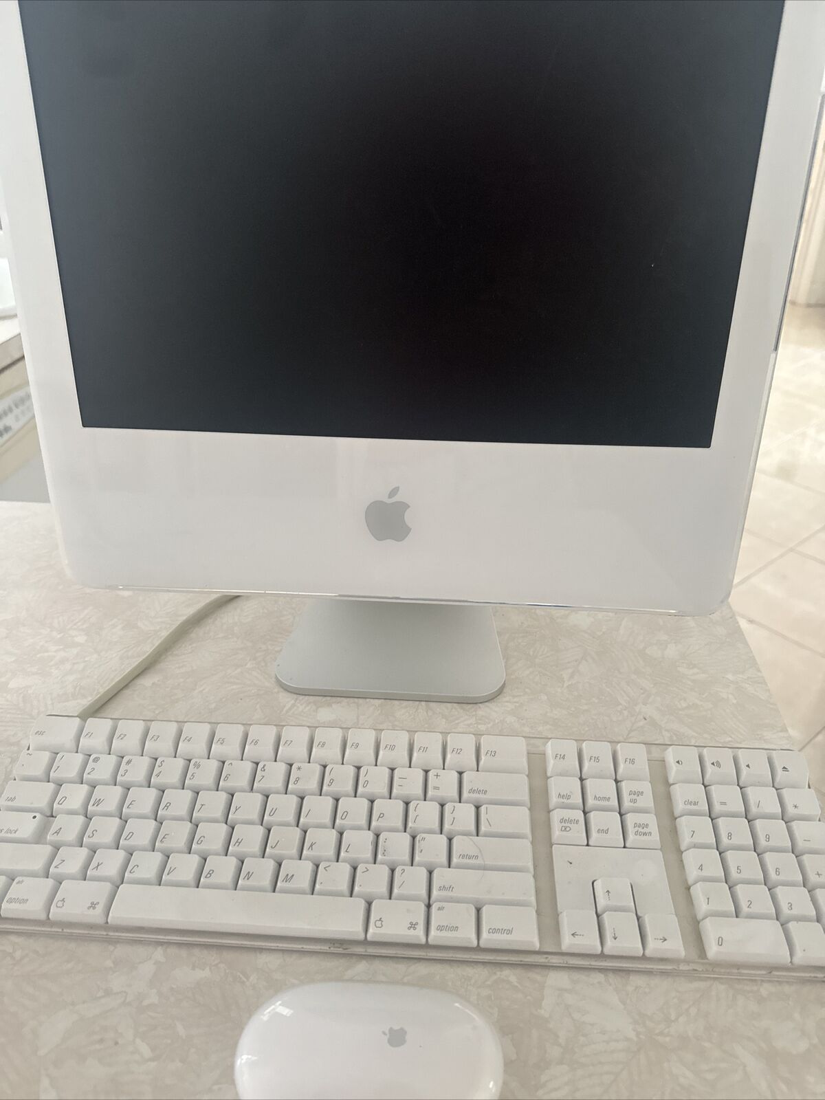 Apple iMac 17 Inch 2005 With Keyboard And Wireless Mouse Screen Lines But Works