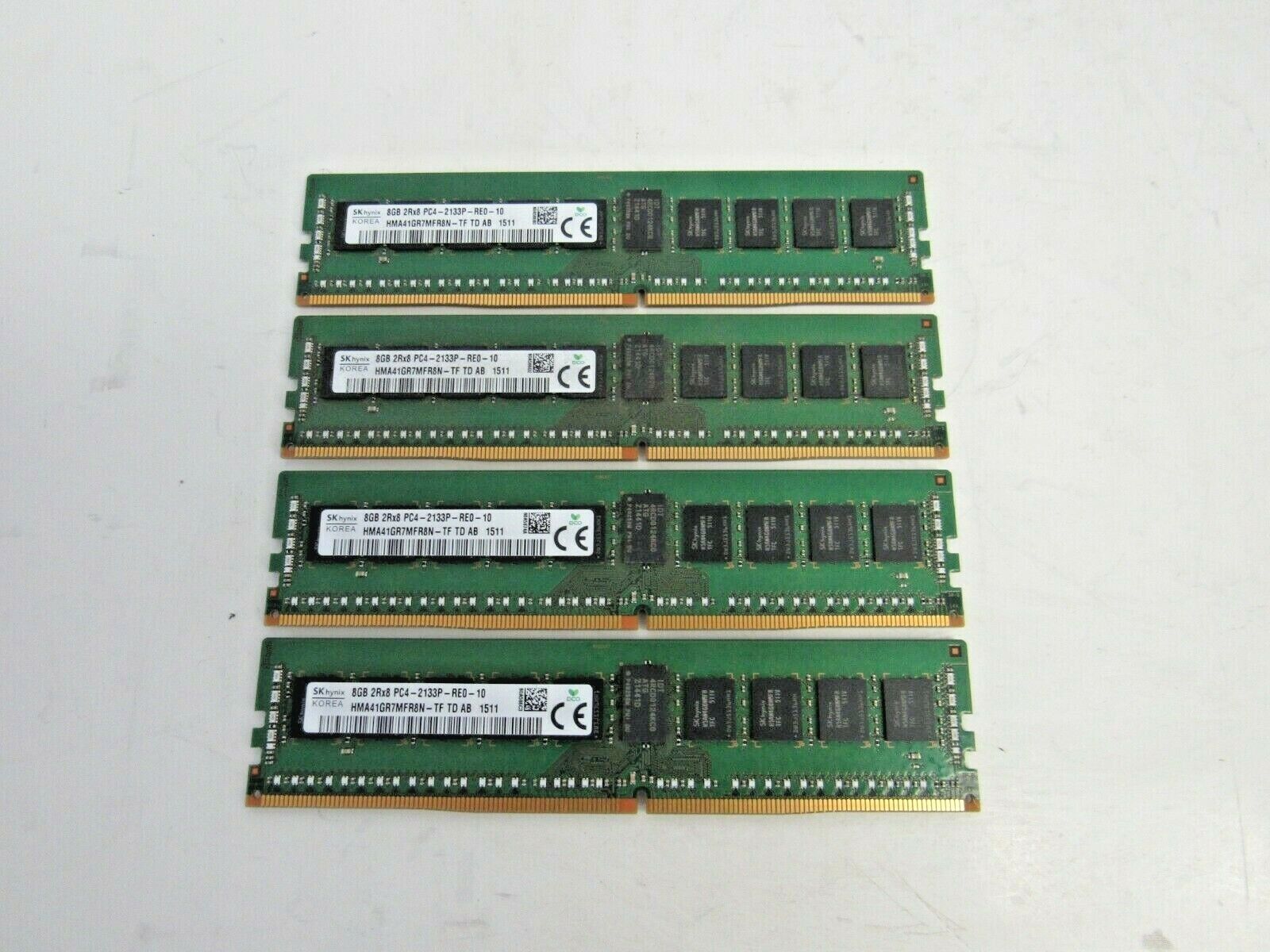 Hynix Lot of 4 HMA41GR7MFR8N-TF 8GB 2Rx8 PC4-2133P ECC Registered DIMMs     C-7