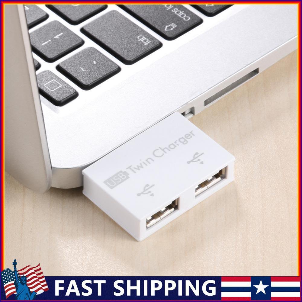 USB 2.0 Male to Twin Female Charger Dual 2 Port USB DC 5V Adapter Converter