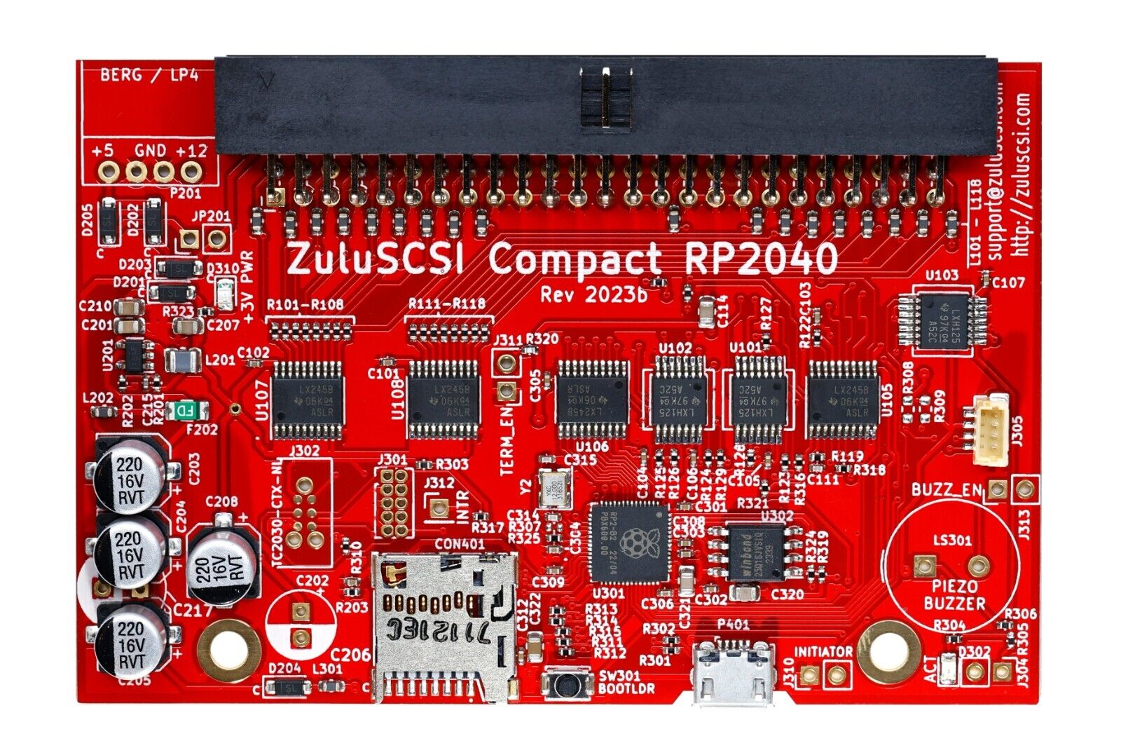 ZuluSCSI Compact RP2040 - a SCSI-1 and SCSI-2 hard drive emulator