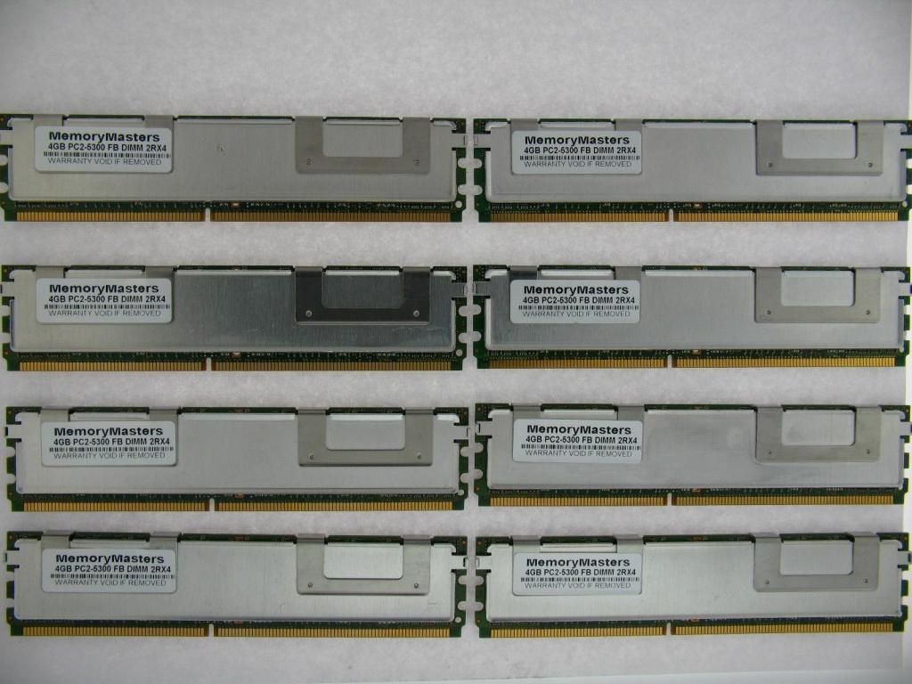32GB (8 x 4GB) DDR2 FB Fully Buffered PC2-5300F 667 Mhz Â– Dell PowerEdge 2950