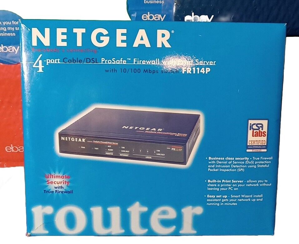 🆕️❗️🛜 Netgear FR114P 100 Mbps 4-Port 10/100 Wireless Router (FR114PNA)🆓️📦