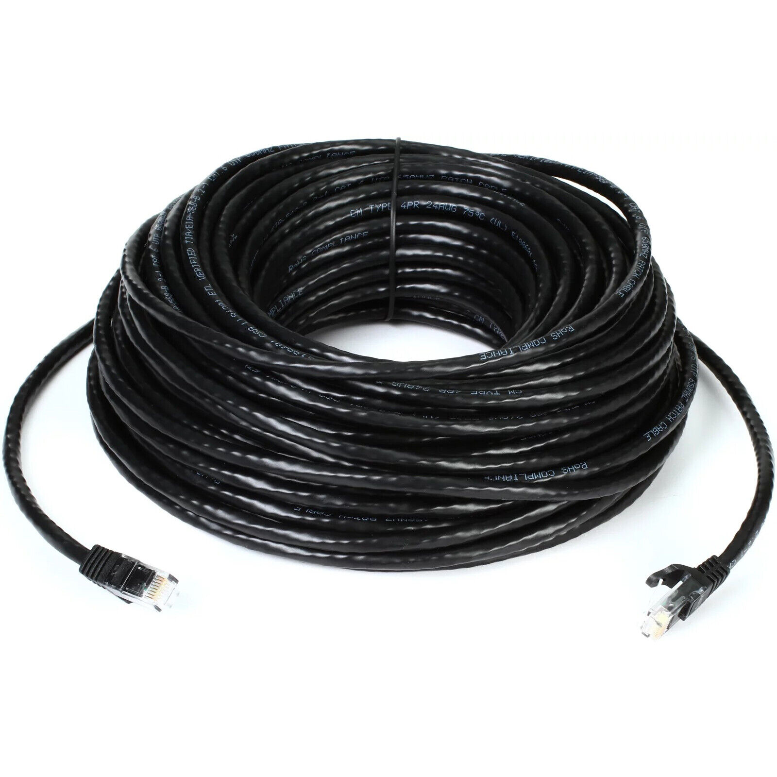 100FT Cat6 High Speed Network IP PoE Switch Ethernet Cable Waterproof RJ45 Cord