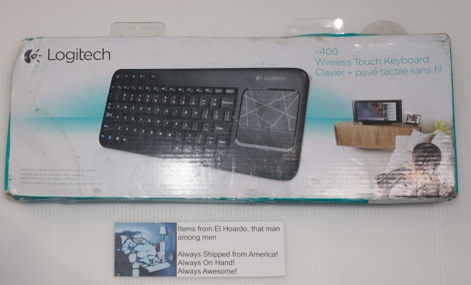 Logitech K400 Wireless Touch Keyboard w/Built-In Multi-Touch Touchpad 920-003070