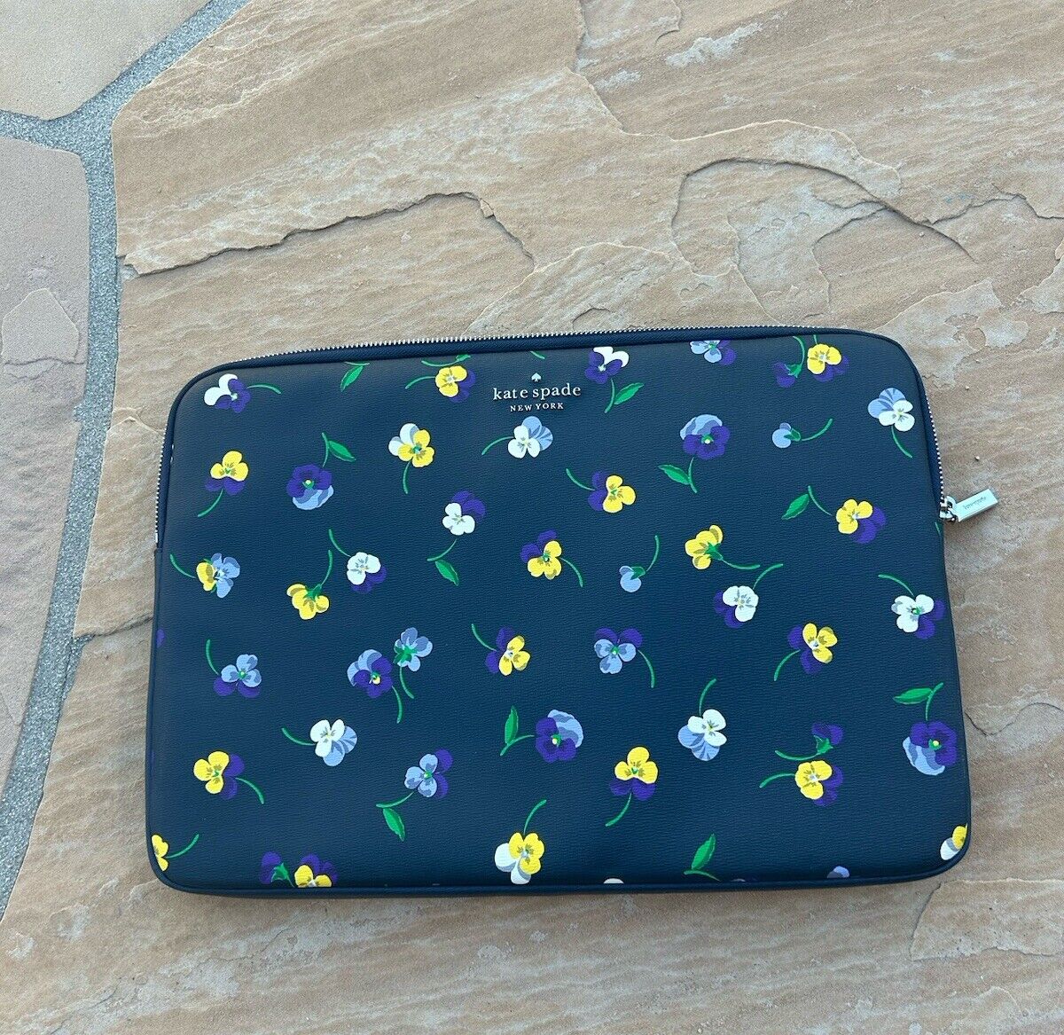 Kate Spade Padded Laptop Sleeve Abstract Floral Zipper Protective Computer Case
