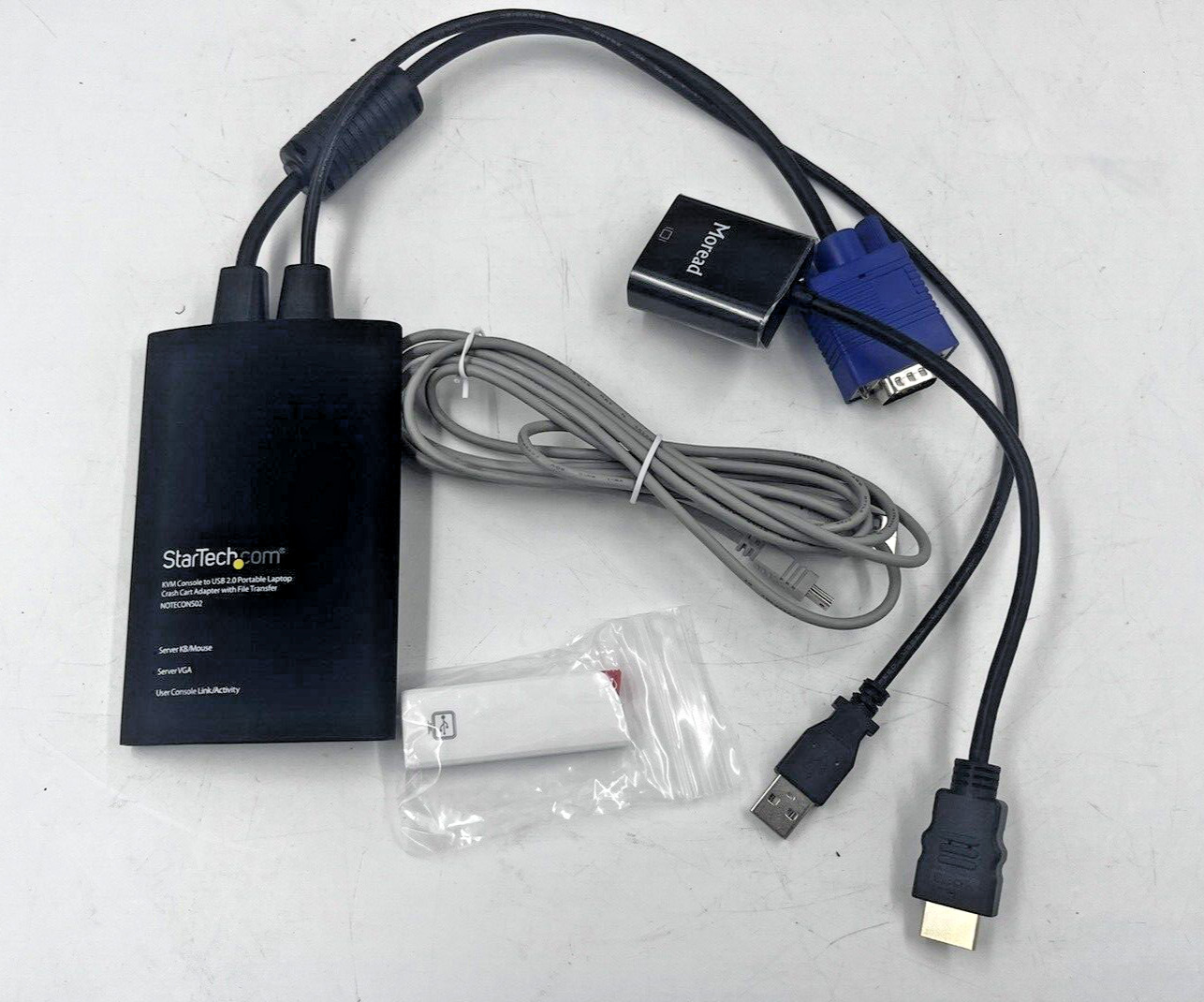 OPEN BOX StarTech NOTECONS02 KVM Console to Laptop USB 2.0 Portable Crash Cart