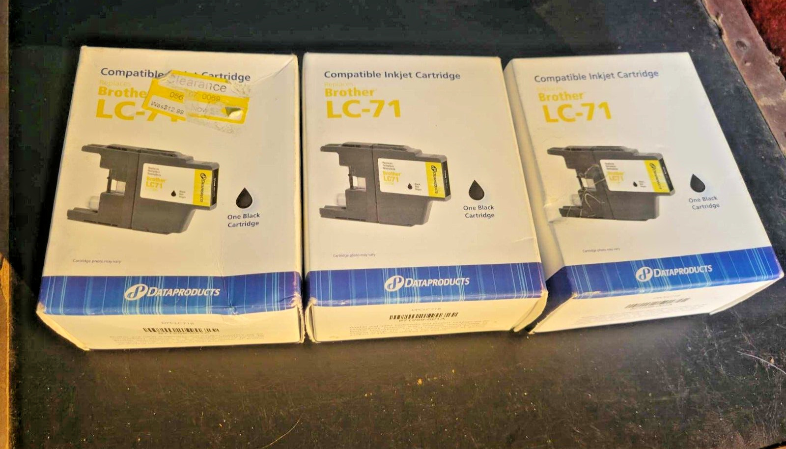 Dataproducts Brother LC-71 Black Lot of 3 New Old Stock