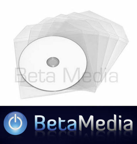300 x Clear Plastic CD DVD BDR Sleeves - HIGH QUALITY Premium Sleeve 120 Micron