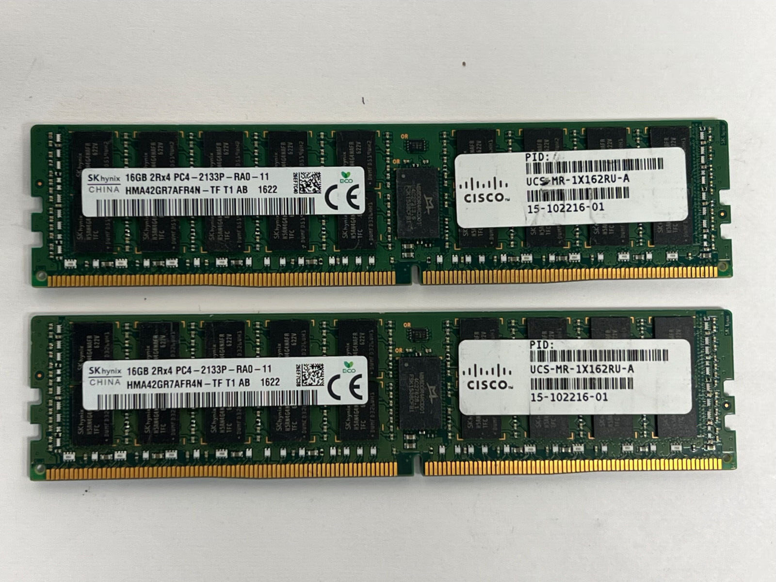 SK Hynix 32GB ( 2X16GB ) 2Rx4 PC4-2133P RAM HMA42GR7AFR4N-TF Server Memory - HVD