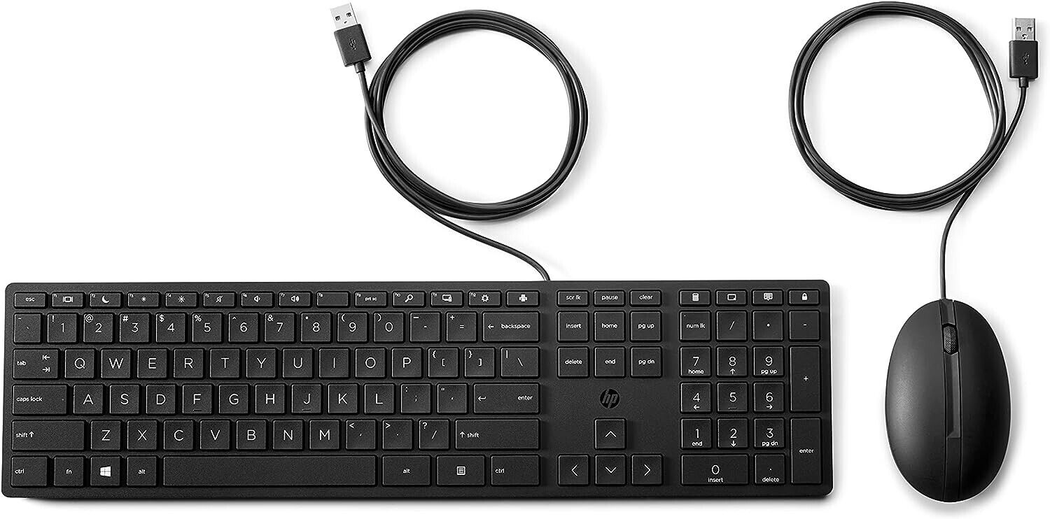 HP 320MK USB Wired Mouse & Keyboard Combo | BRAND NEW | Original Box