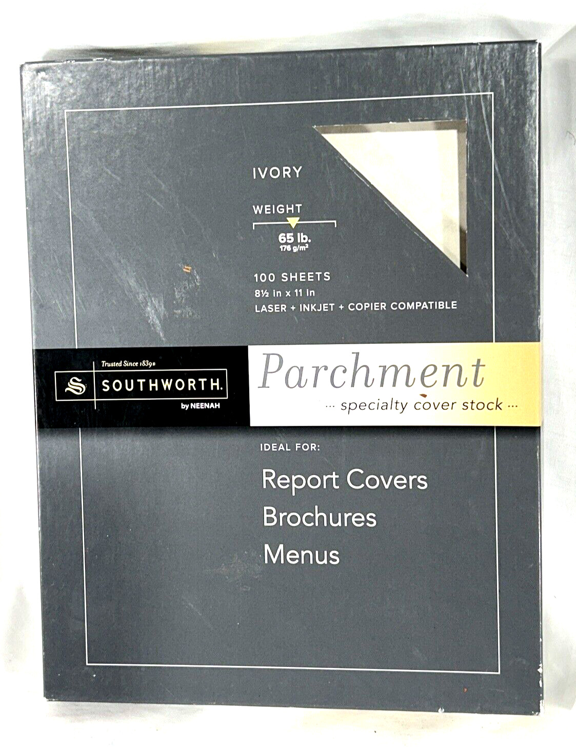 Southworth Fine Parchment Paper 65lb 100 Sheets Ivory Z980CK Open Box