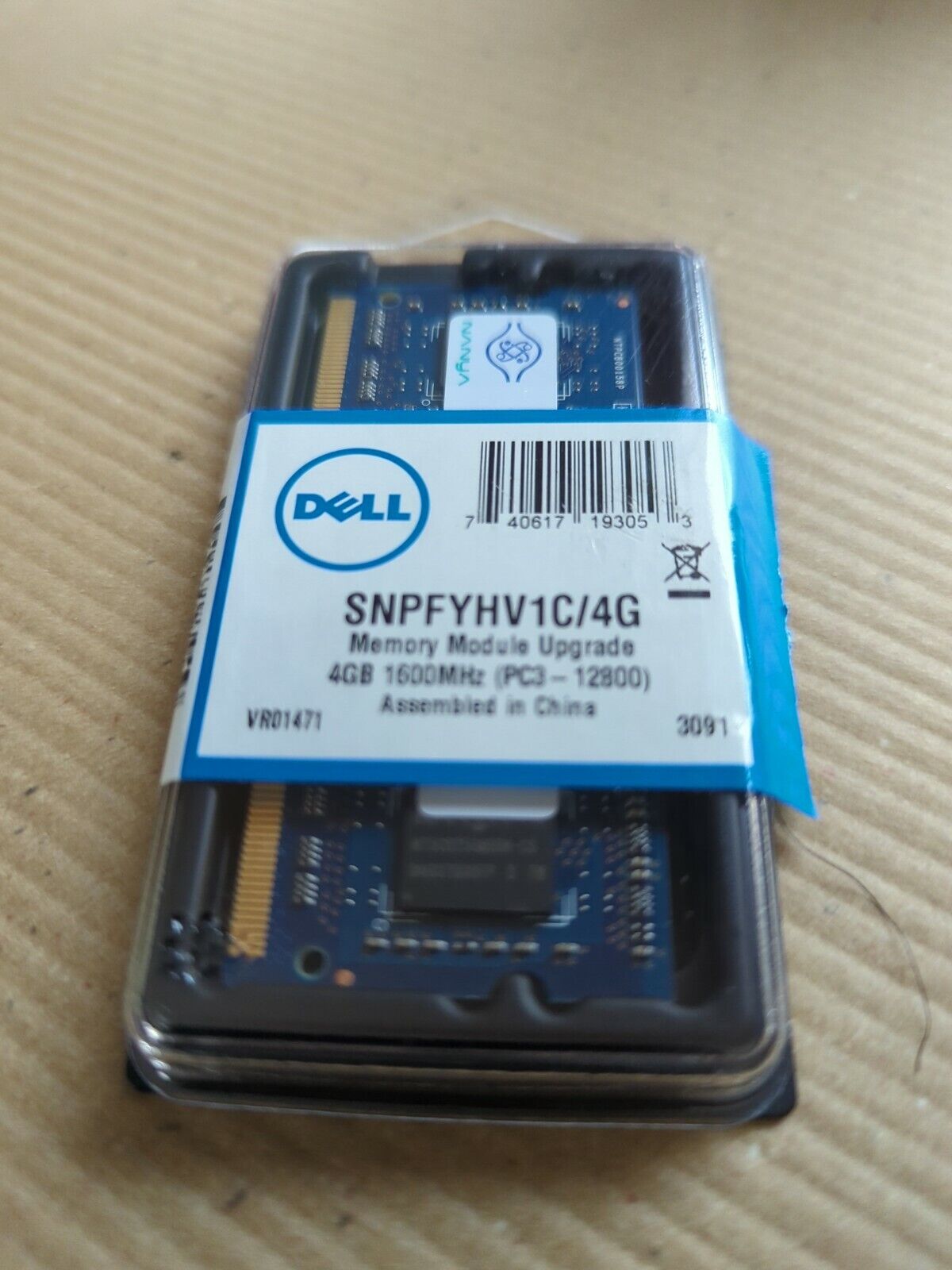 Laptop Memory RAM Module Dell 4GB 1600mhz PC3 12800 (SNPFYHV1C/4G_3)