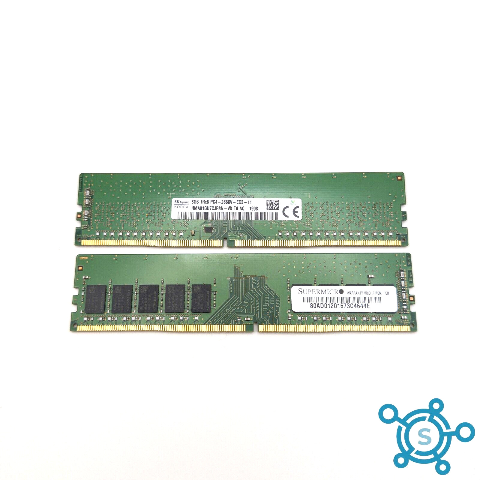 SK hynix 16GB DDR4 PC4-2666V ECC UDIMM (2x 8GB)  HMA81GU7CJR8N-VK Unbuffered ECC