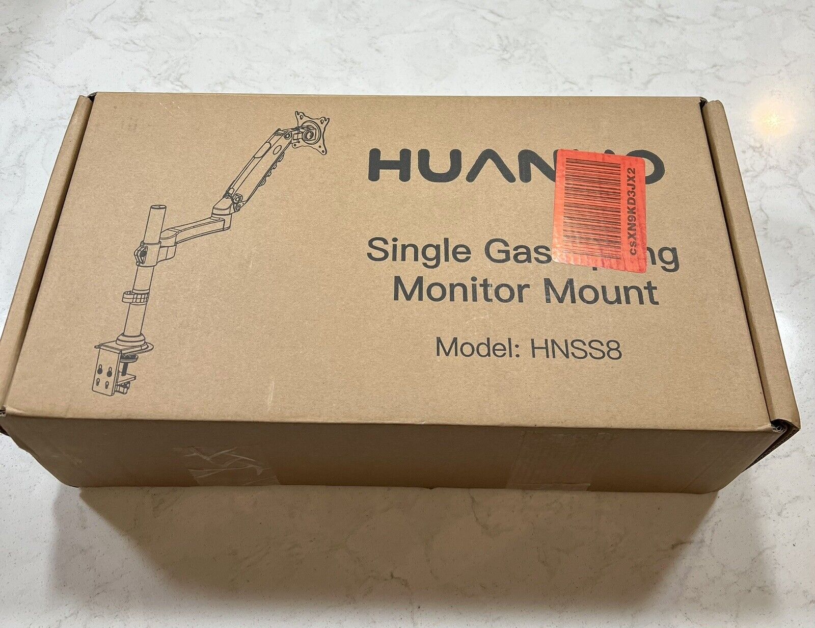 HUANUO Monitor Mount Stand - Single Arm Gas Spring Monitor Desk Mount