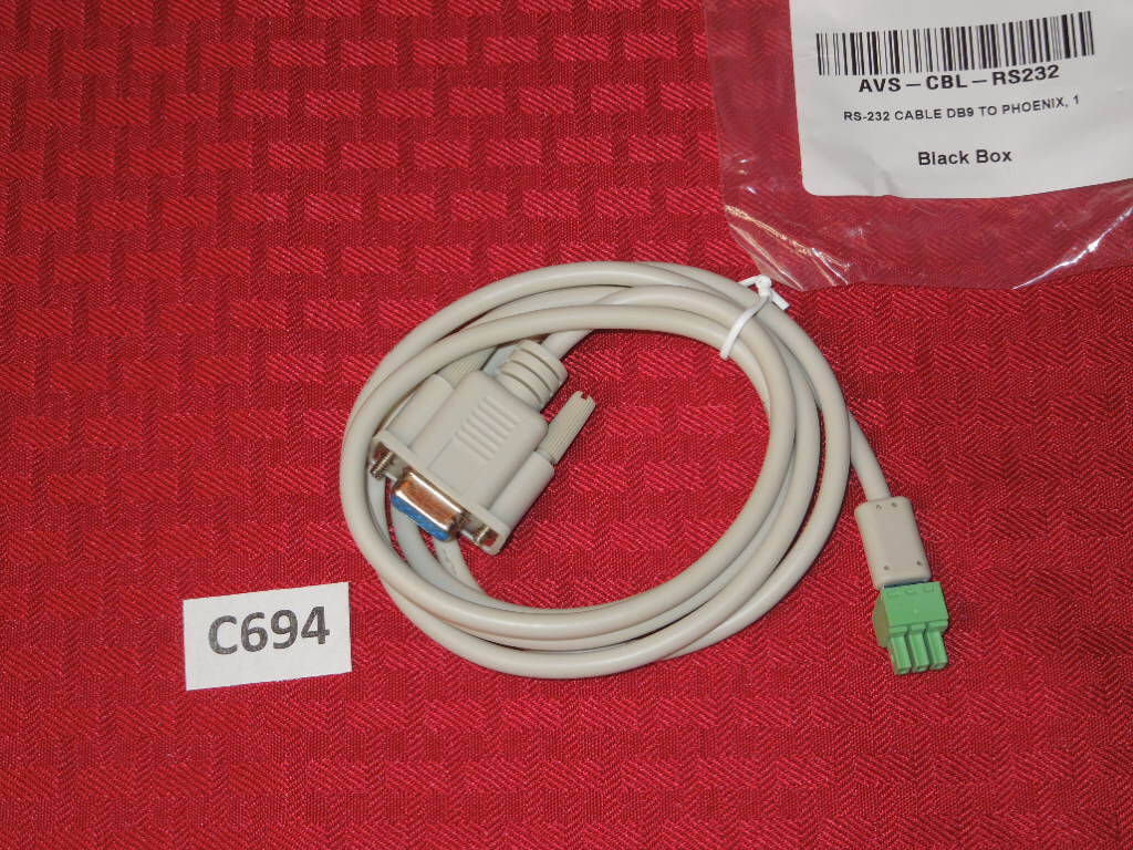 Black Box RS-232 DB9 to Phoenix Adapter Cable - 4.32\' (AVSCBLRS232)