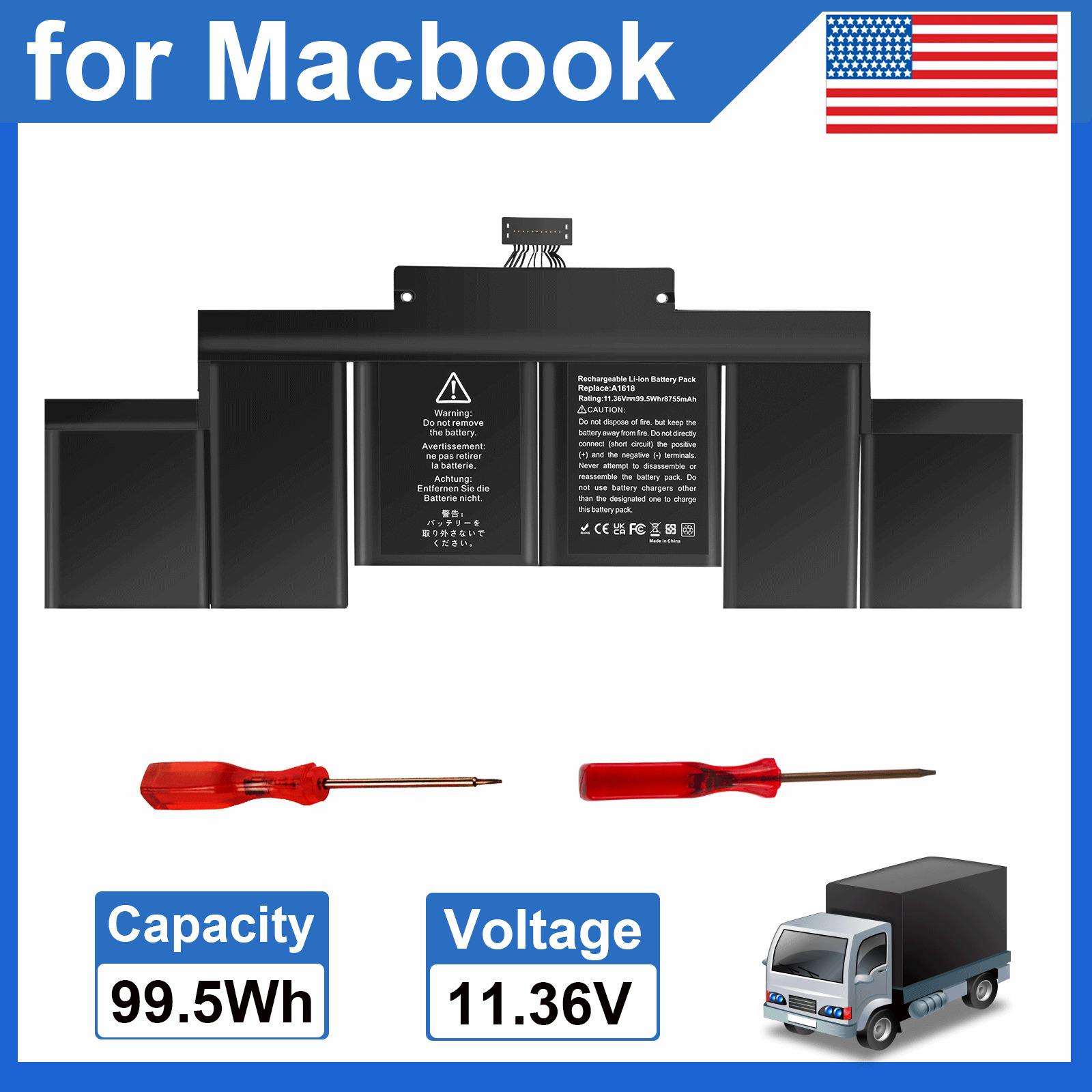 A1618 Battery for MacBook Pro 15\