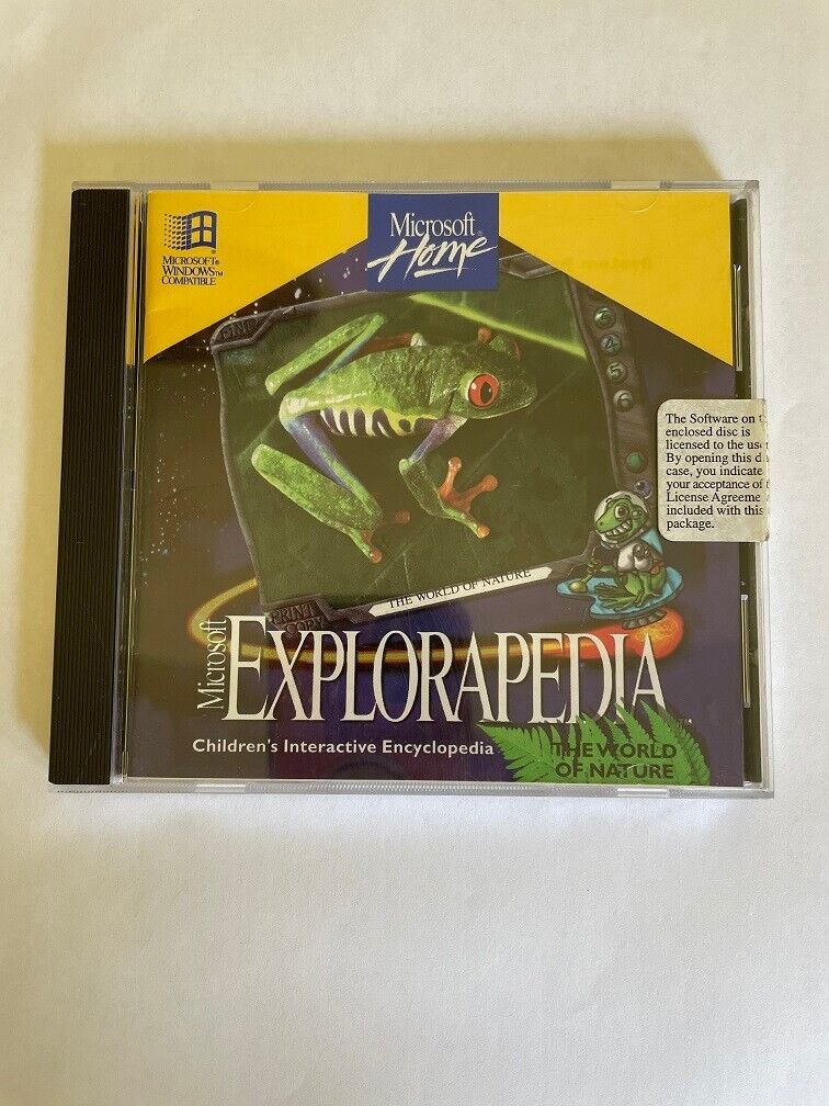 Microsoft Home Explorapedia The World of Nature CD-ROM PC Windows 1994 Vintage