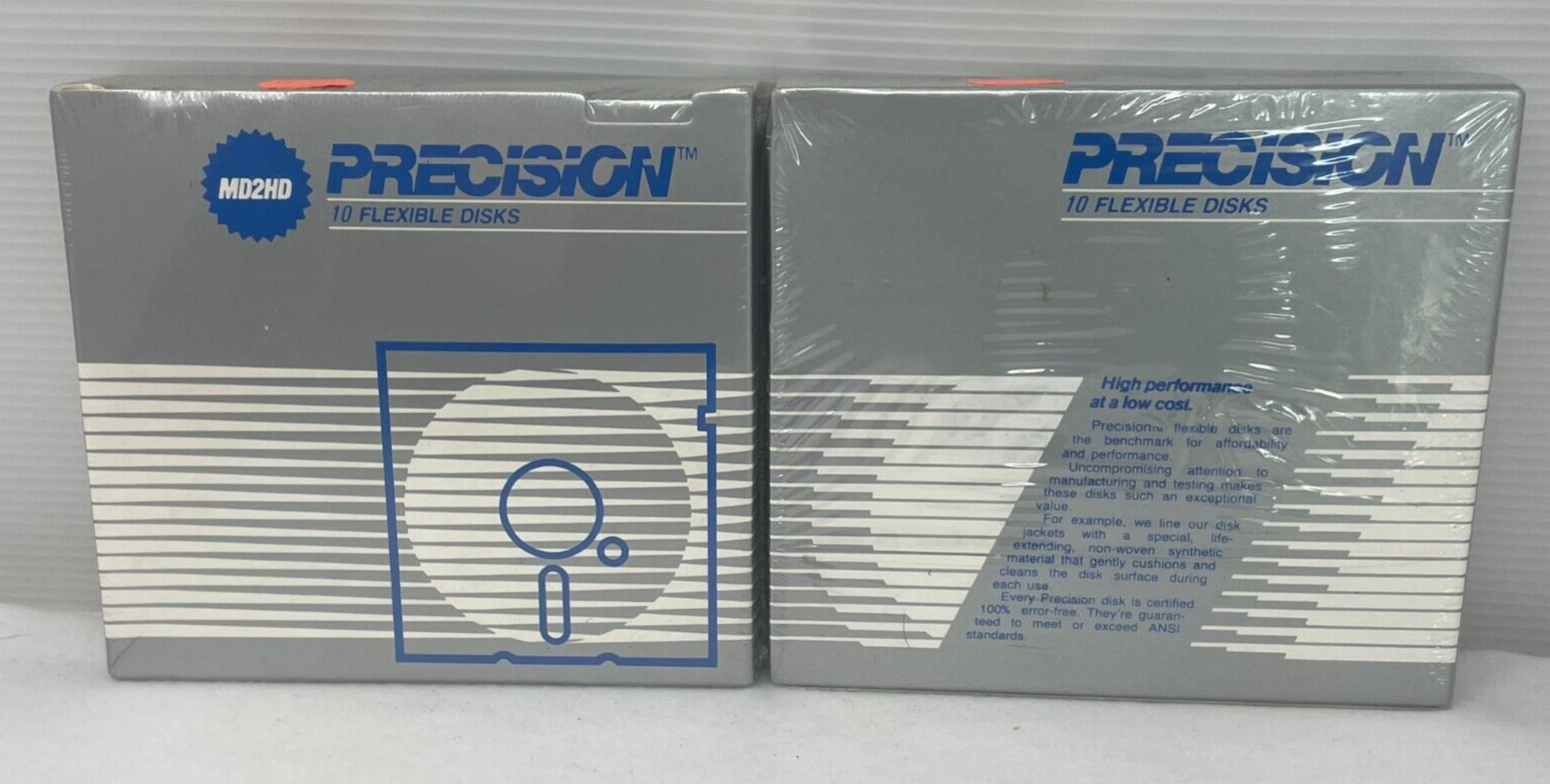 Vintage NOS Xidex Precision Flexible Disks 5.25 inch 2 Boxes