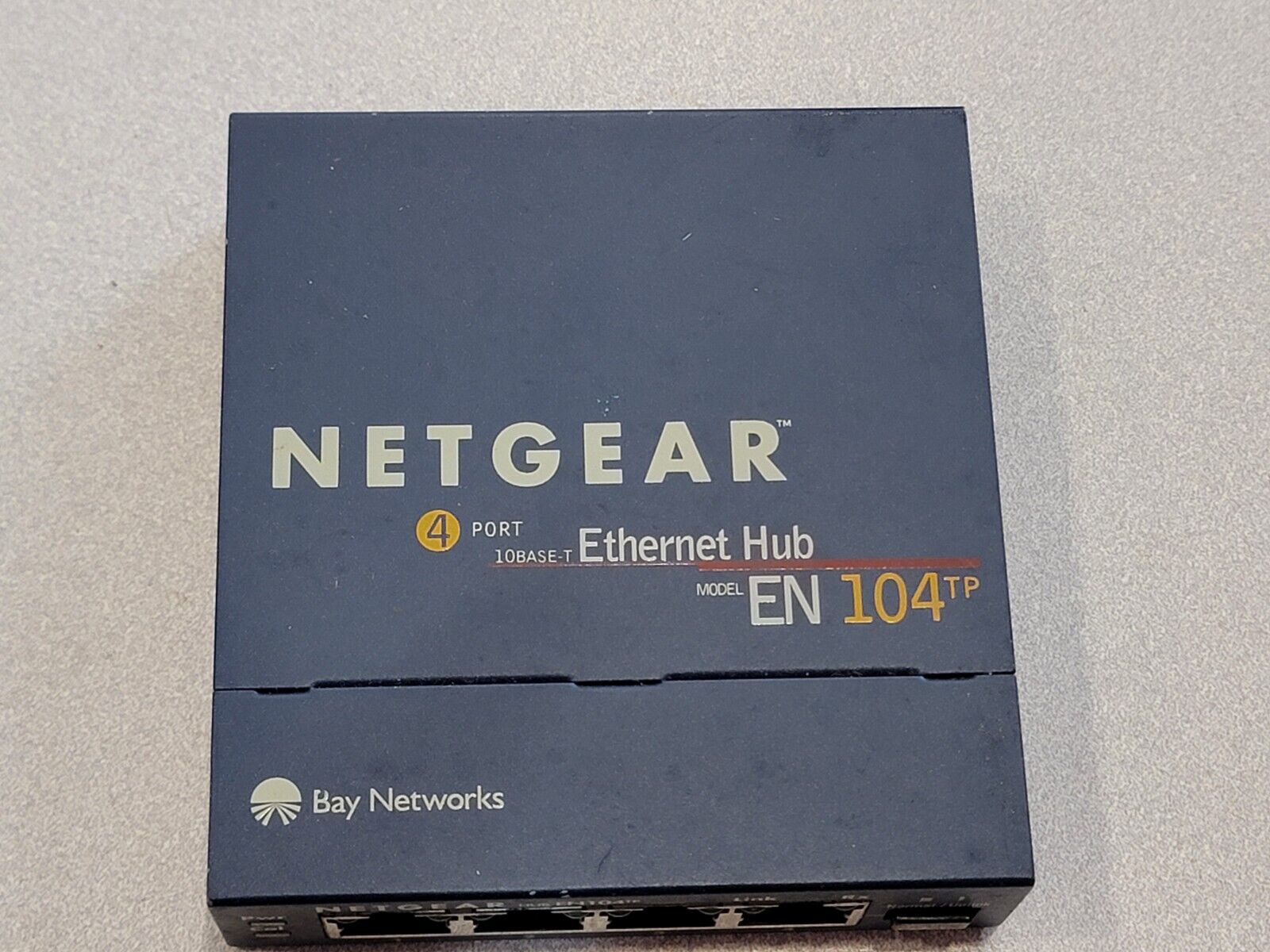 Netgear EN104TP Blue 4 Port 10 Mbps RJ-45 Ethernet Hub | No Pwr Supply