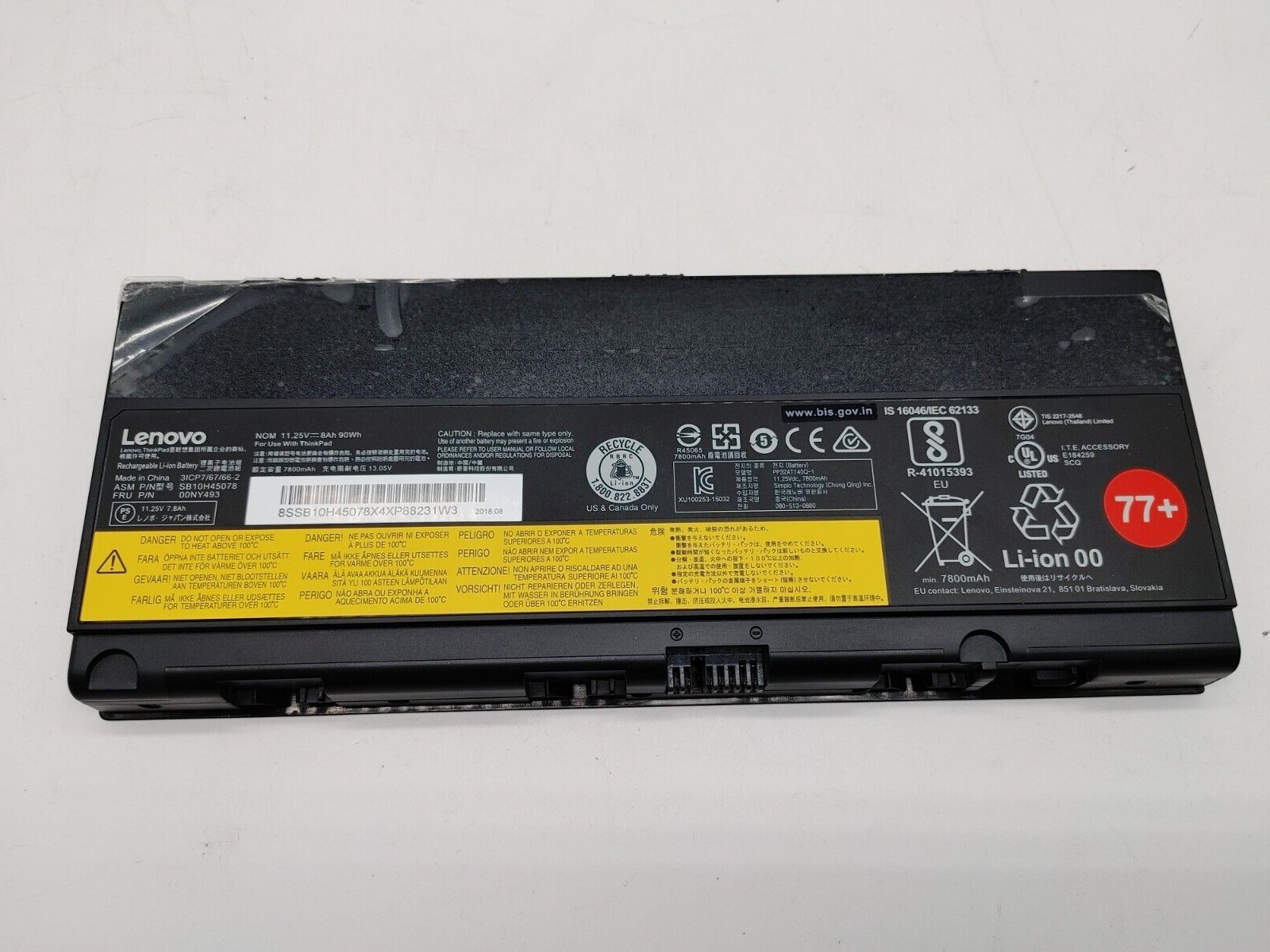 NEW Open Box Genuine SB10H45078 Battery Lenovo P50 P51 P52 Series 00NY493 77+