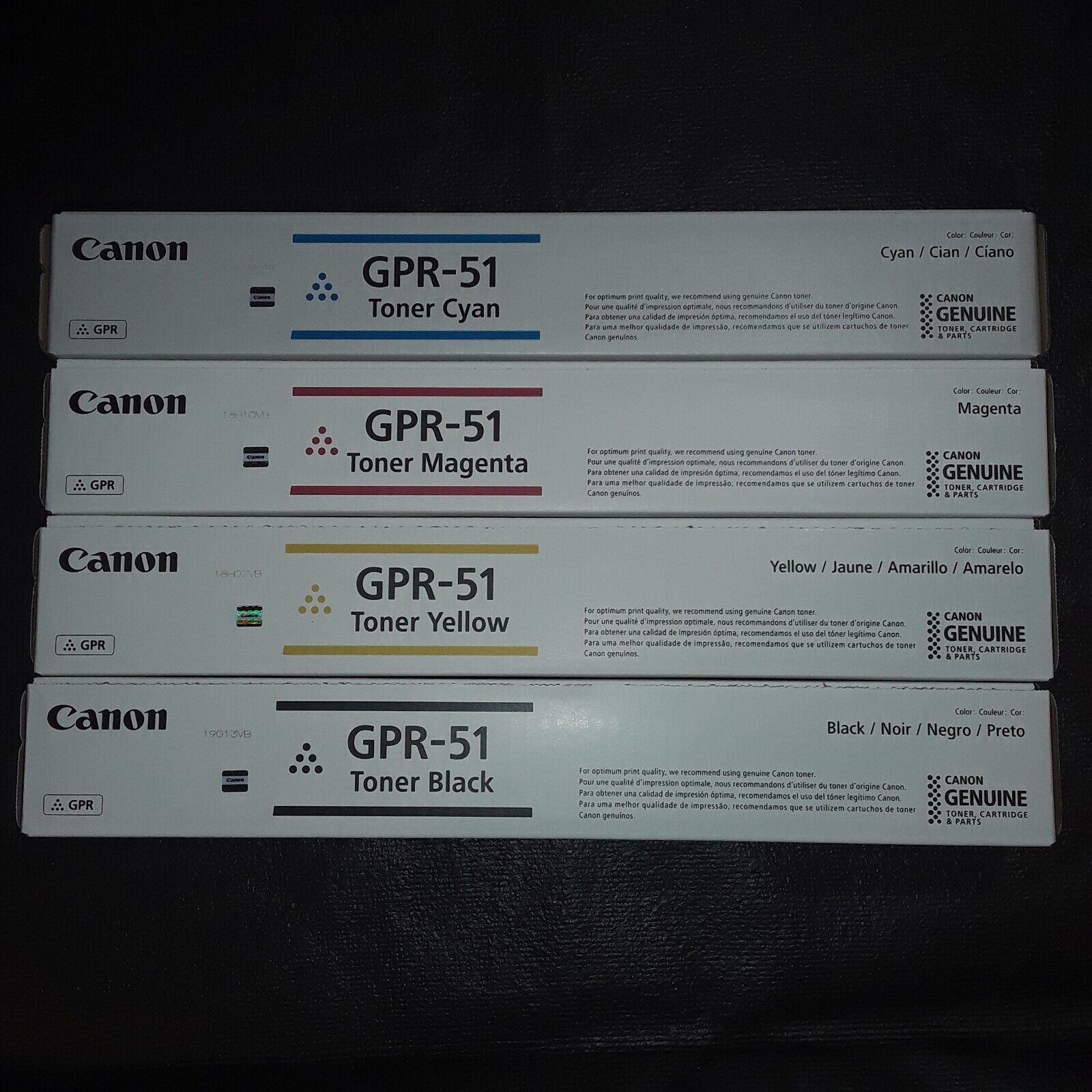 Canon GPR-51 Toner Cartridge Set - Black/Cyan/Magenta/Yellow