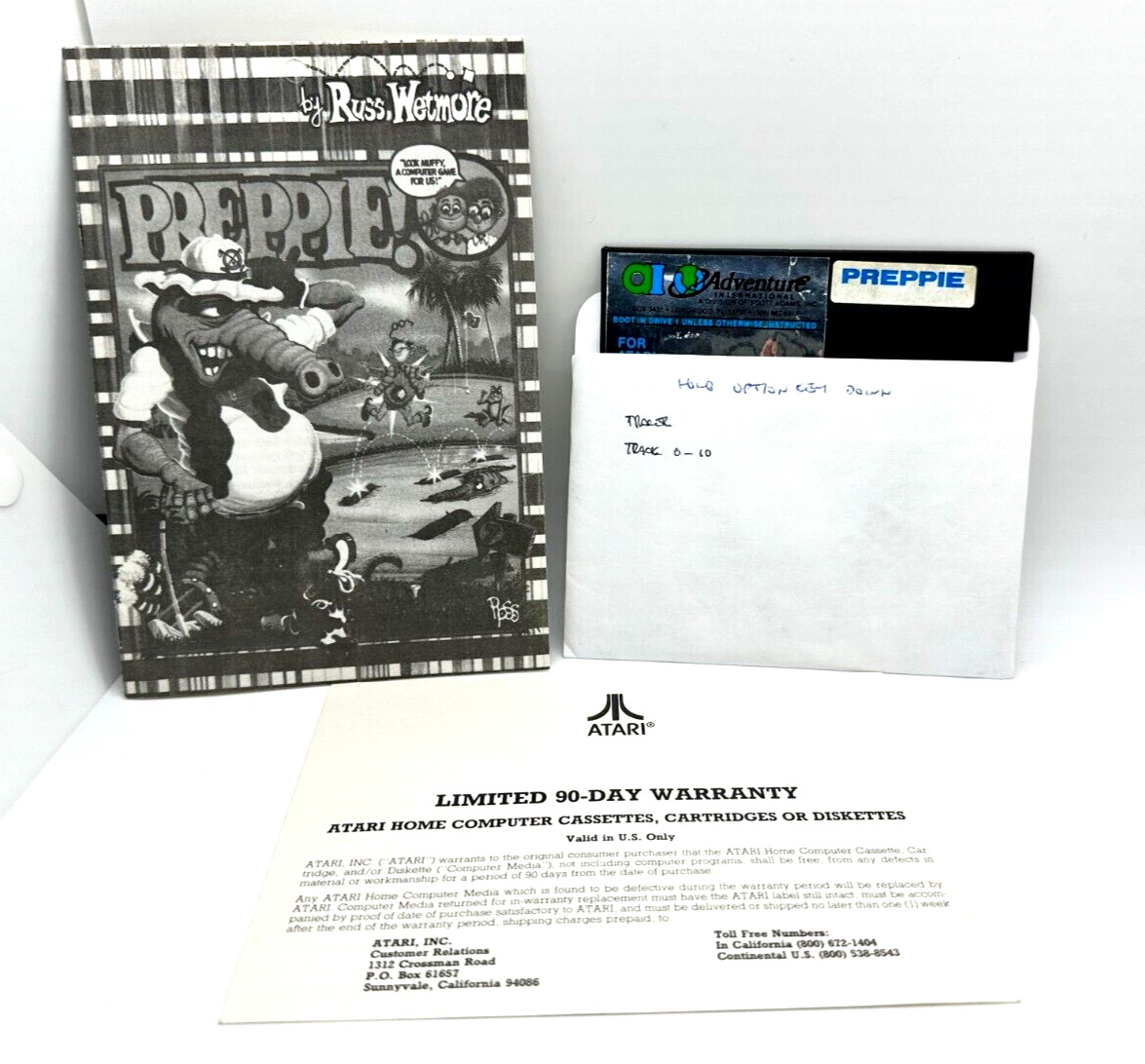 Preppie (Atari 400 800) Adventure International /Russ Wetmore Game