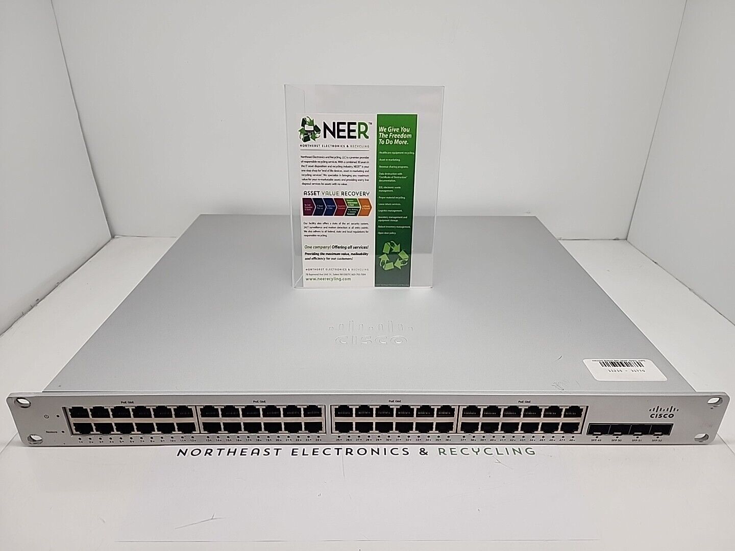 Cisco Meraki MS220-48LP 48 Port PoE Cloud Managed Network Switch Unclaimed