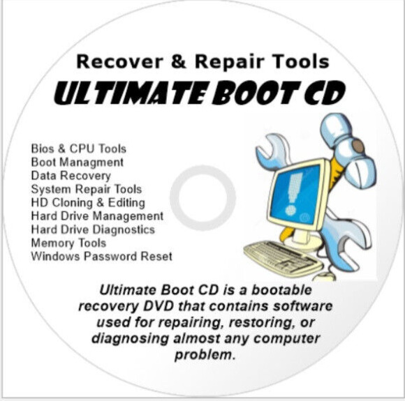 Ultimate Boot CD Disk 5.3.9 PC Computer Repair Backup & Recovery Tools Utilities