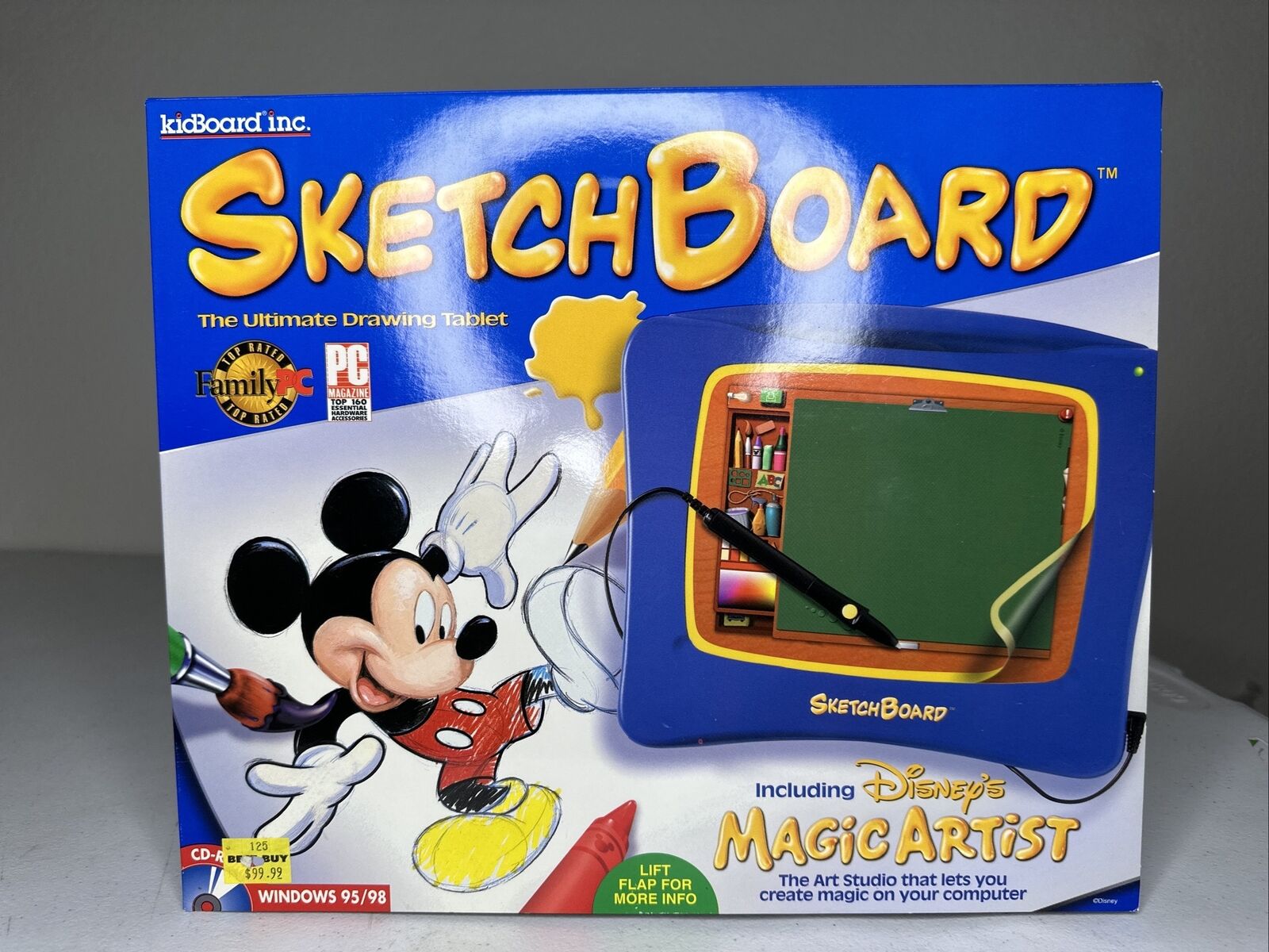 Vintage '98 KidBoard Sketch Board - Disney Magic Artist - Win95/98 - NIB Sealed